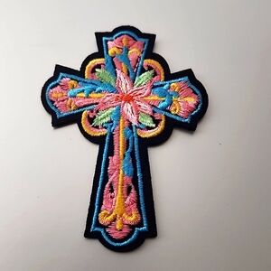 Iron On Cross Embroidered